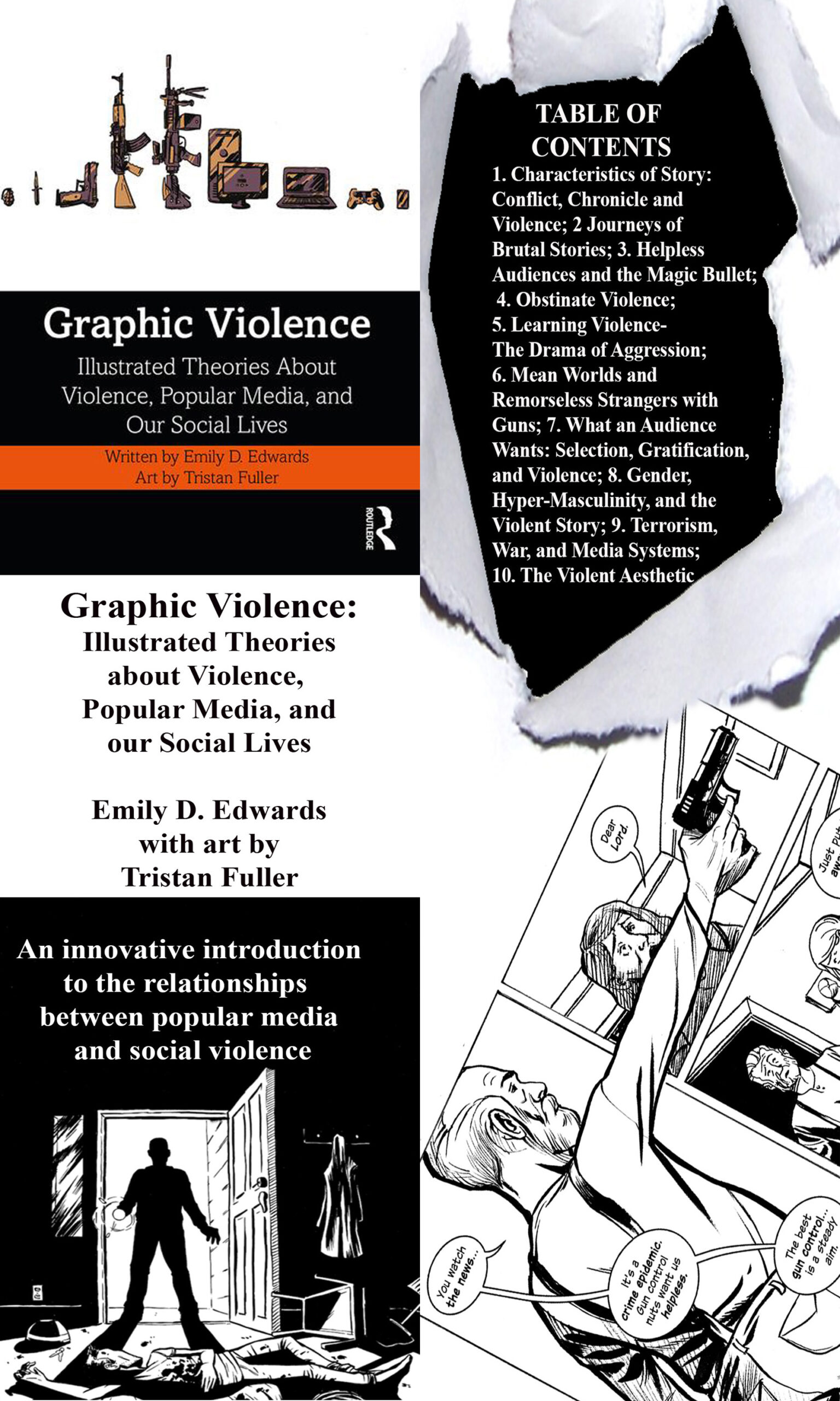 Featured Image for Emily Edwards releases <em>Graphic Violence: Illustrated Theories about Violence, Popular Media, and Our Social Lives</em>